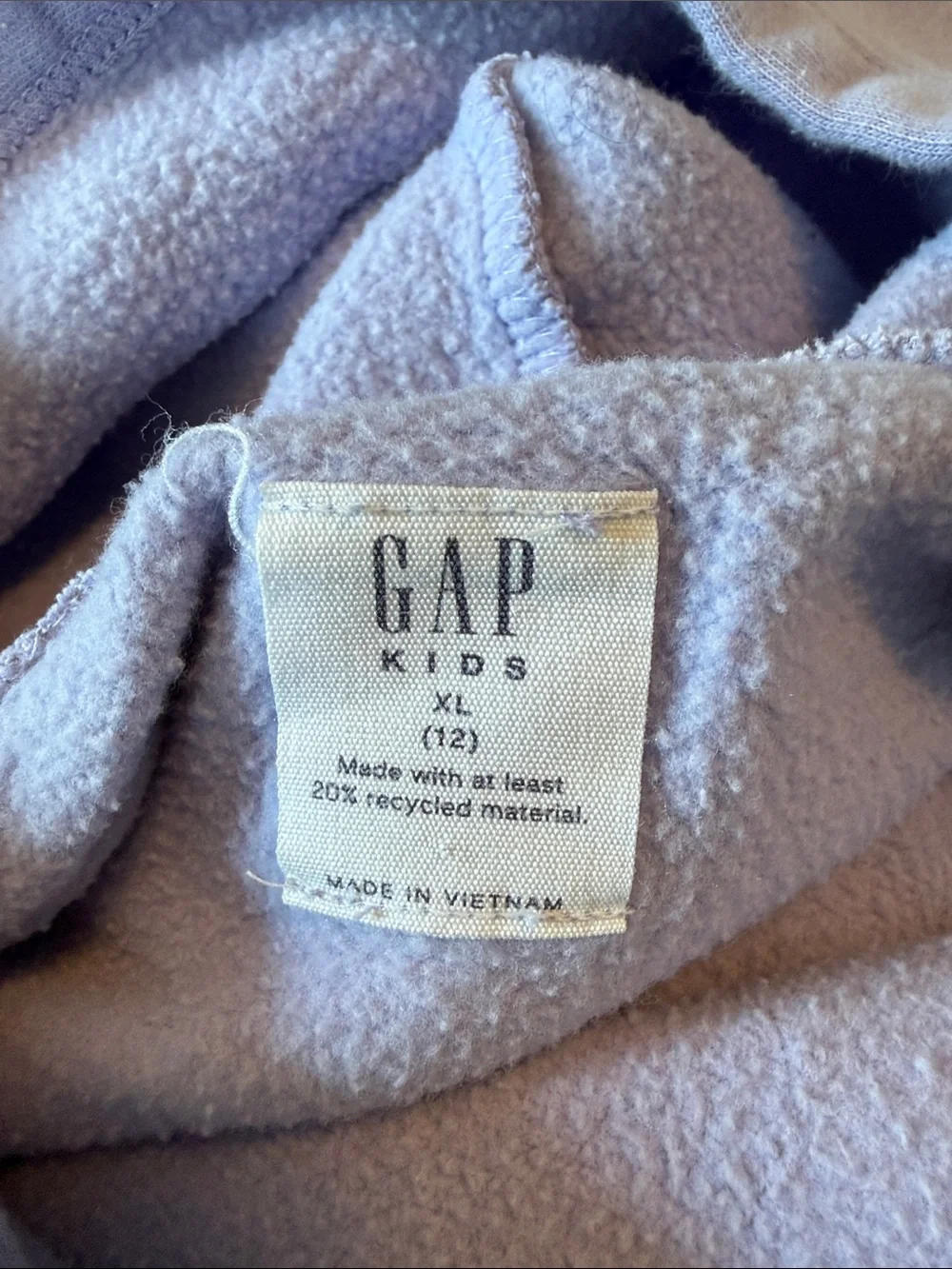 GAP Lavender Hoodie with Smiling Daisy Logo